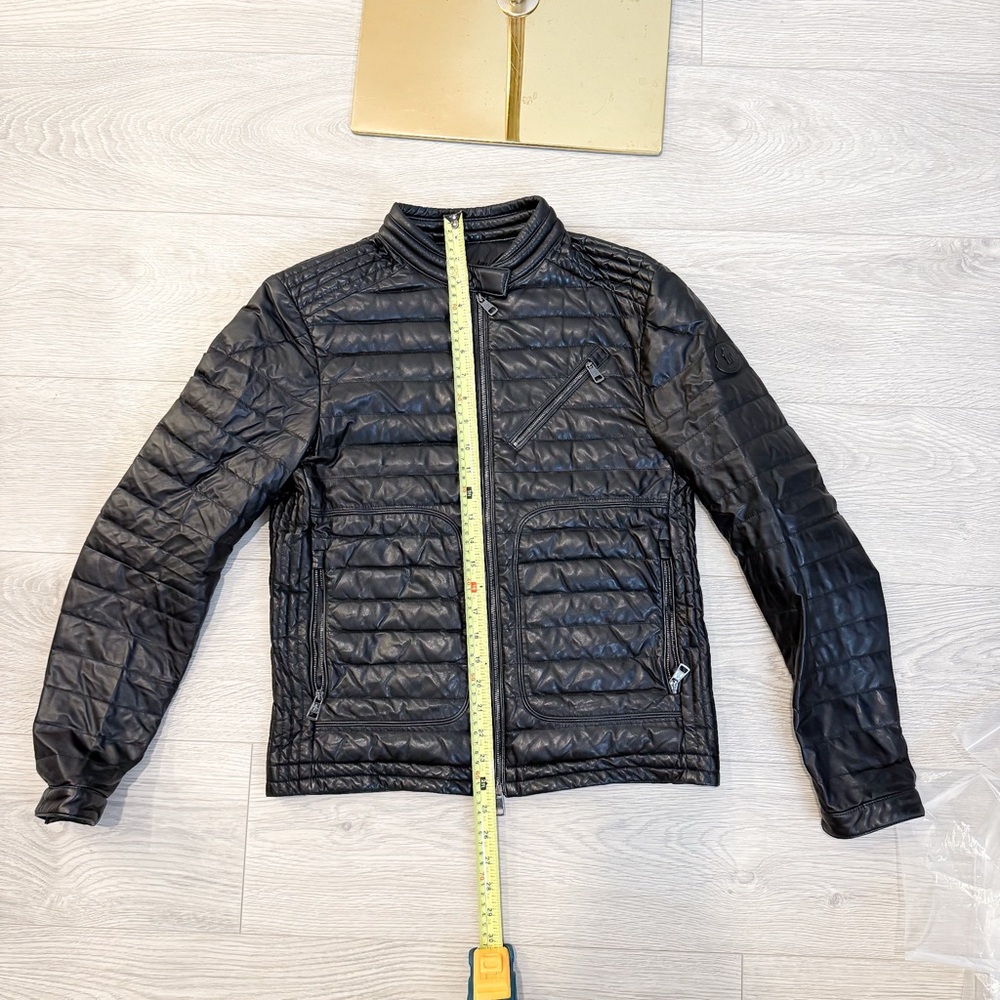Moncler full leather Quilted Jacket Size 1 (Fits more like Size Small) JU0011 - Picture 10 of 15